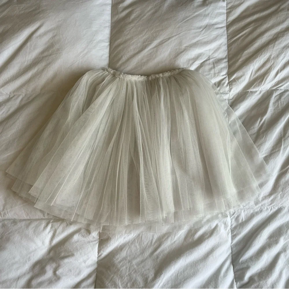 White Tulle Ballerina Tutu Skirt Toddler Dress-Up Dance Toddler 2T-3T